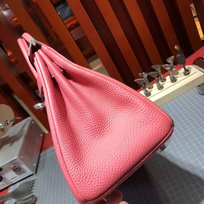 エルメス バーキン25 ローズリップスティック トゴ シルバー金具