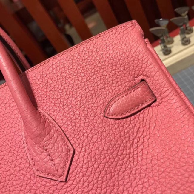 エルメス バーキン25 ローズリップスティック トゴ シルバー金具