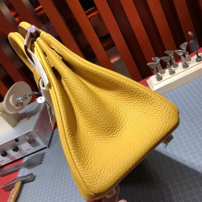 エルメス バーキン25 ジョーヌドール トゴ シルバー金具