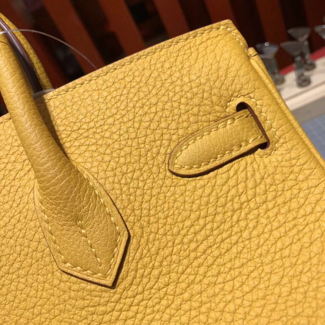エルメス バーキン25 ジョーヌドール トゴ シルバー金具
