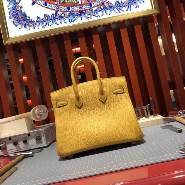 エルメス バーキン25 ジョーヌドール トゴ シルバー金具