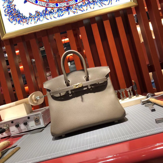 エルメス バーキン25 エトゥープ トゴ ゴールド金具