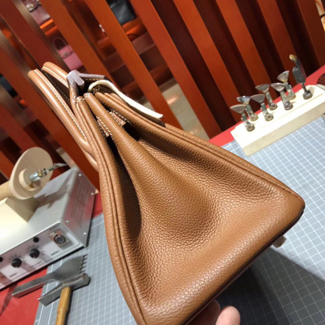 エルメス バーキン25 ゴールド トゴ シルバー金具
