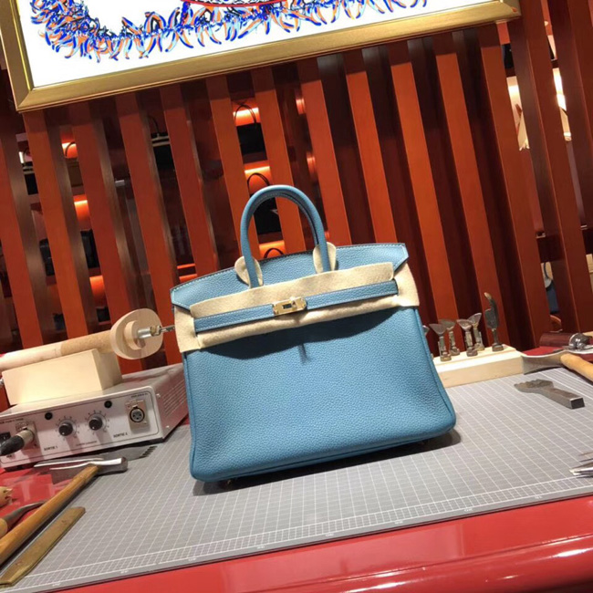 エルメス バーキン25 ブルージーン トゴ ゴールド金具
