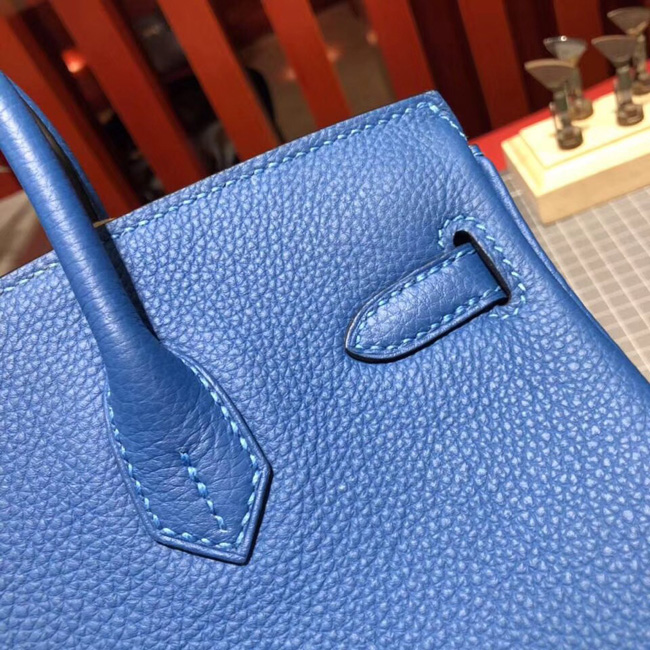 エルメス バーキン25 ブルータラサ トゴ ゴールド金具