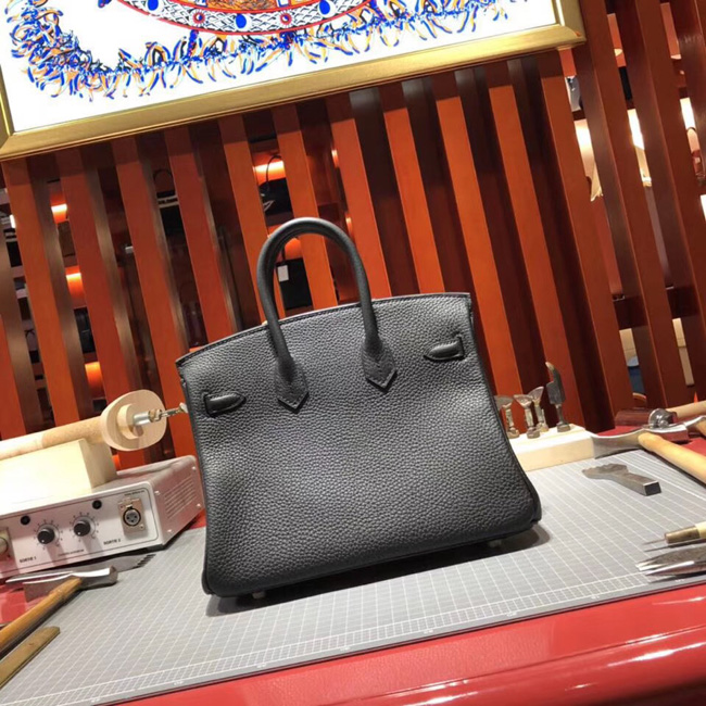 エルメス バーキン25 ブラック トゴ シルバー金具