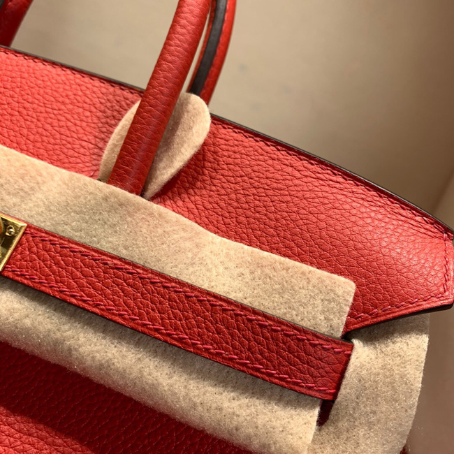 エルメス バーキン25 ゼラニウム トゴ ゴールド金具