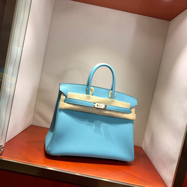 エルメス バーキン25 ブルーアトール トゴ ゴールド金具