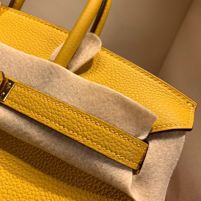 エルメス バーキン25 ジョーヌアンブル トゴ ゴールド金具
