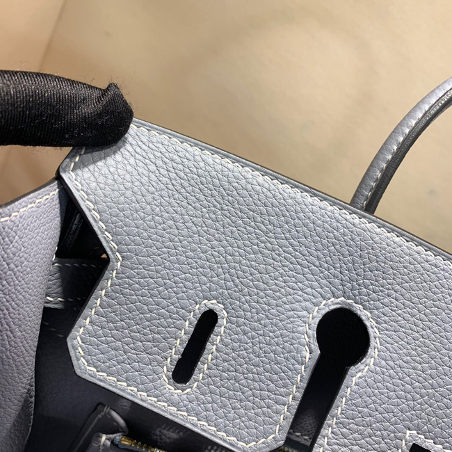 エルメス バーキン25 ブルーラン トゴ ゴールド金具