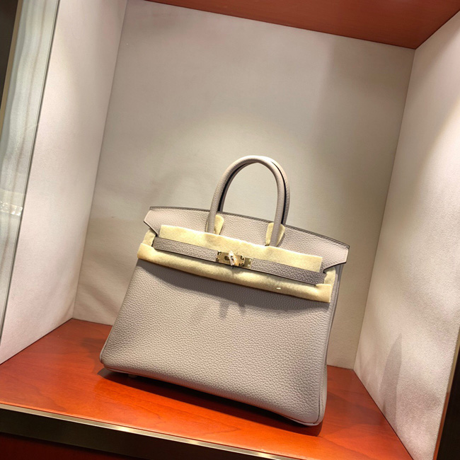 エルメス バーキン25 トレンチ トゴ ゴールド金具