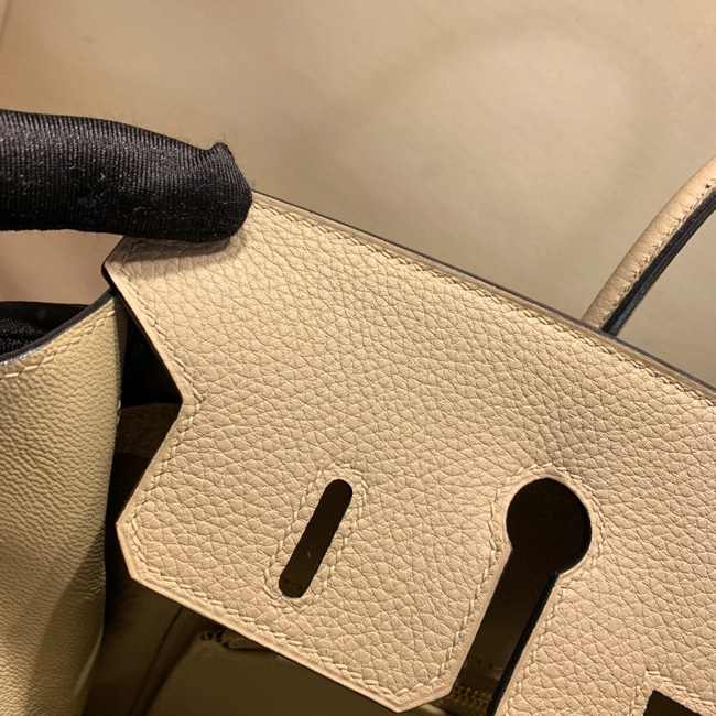 エルメス バーキン25 トレンチ トゴ ゴールド金具