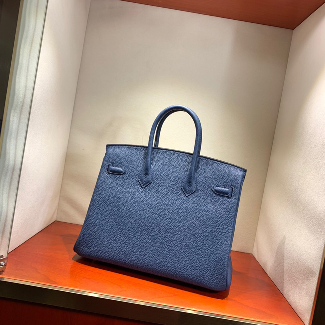 エルメス バーキン25 ブルートンペット トゴ シルバー金具