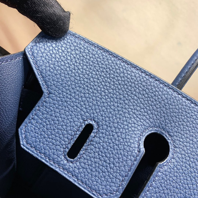 エルメス バーキン25 ブルートンペット トゴ シルバー金具