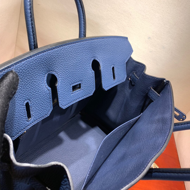 エルメス バーキン25 ブルートンペット トゴ シルバー金具
