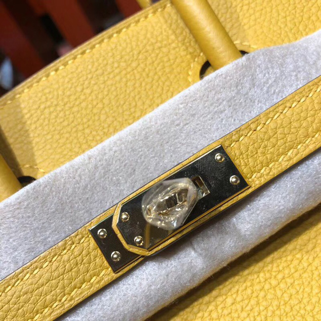 エルメス バーキン25 ジョーヌアンブル トゴ シルバー金具