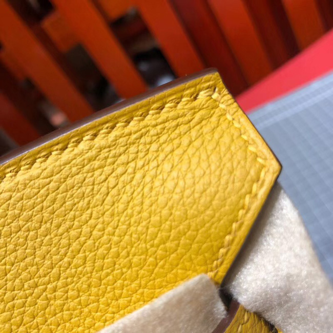 エルメス バーキン25 ジョーヌアンブル トゴ シルバー金具