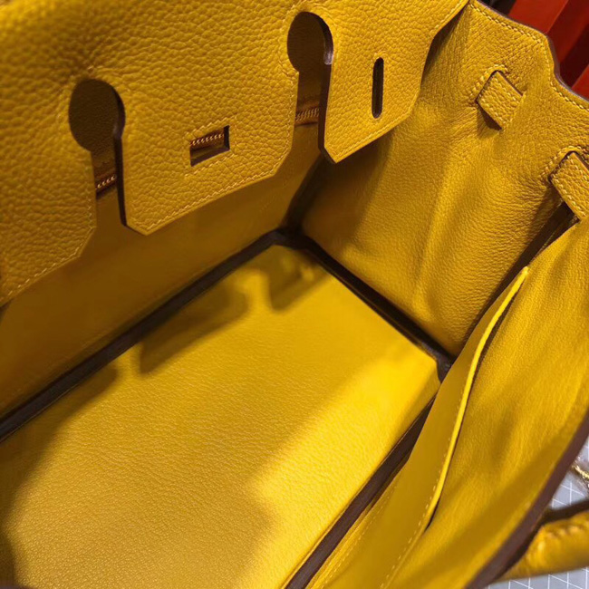 エルメス バーキン25 ジョーヌアンブル トゴ シルバー金具