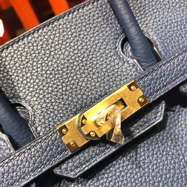 エルメス バーキン25 ブルーニュイ トゴ ゴールド金具