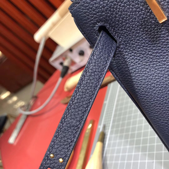 エルメス バーキン25 ブルーニュイ トゴ ゴールド金具