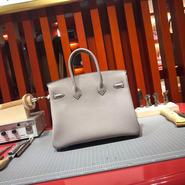 エルメス バーキン25 ブルーグラシエ トゴ シルバー金具