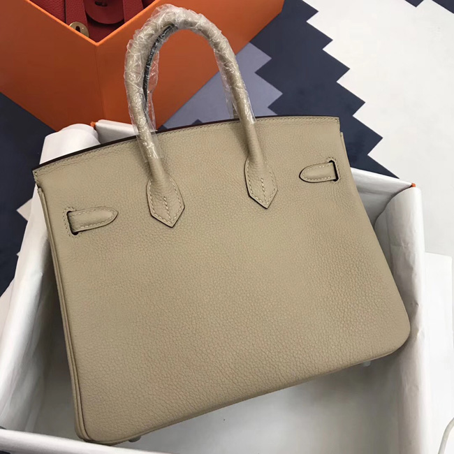 エルメス バーキン25 トレンチ トゴ シルバー金具