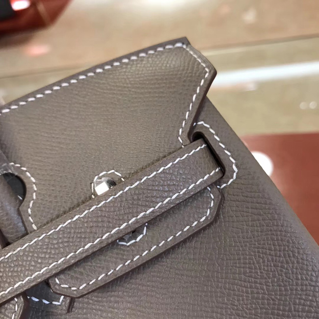 エルメス バーキン25 エトゥープ ヴォーエプソン シルバー金具