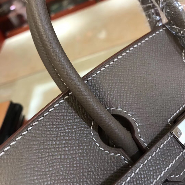 エルメス バーキン25 エトゥープ ヴォーエプソン シルバー金具