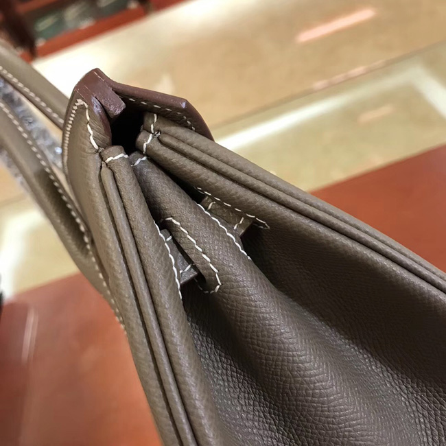 エルメス バーキン25 エトゥープ ヴォーエプソン シルバー金具