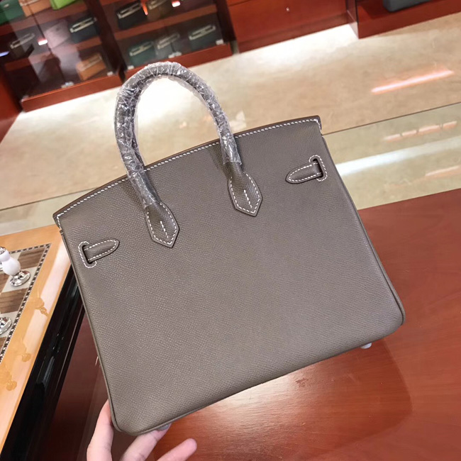 エルメス バーキン25 エトゥープ ヴォーエプソン シルバー金具