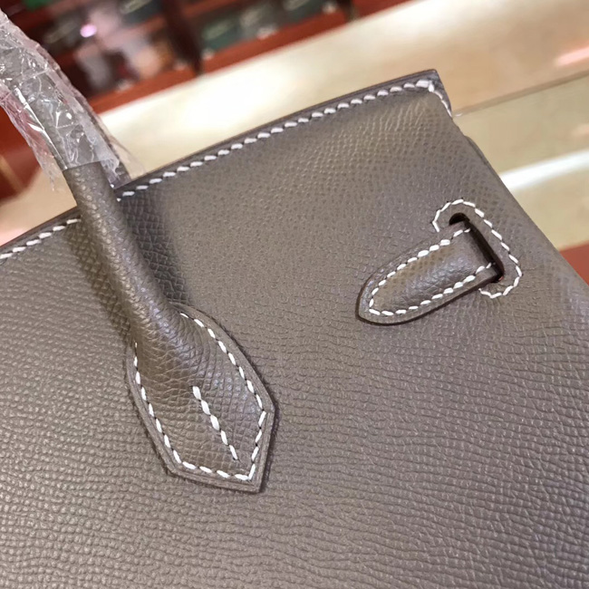 エルメス バーキン25 エトゥープ ヴォーエプソン シルバー金具