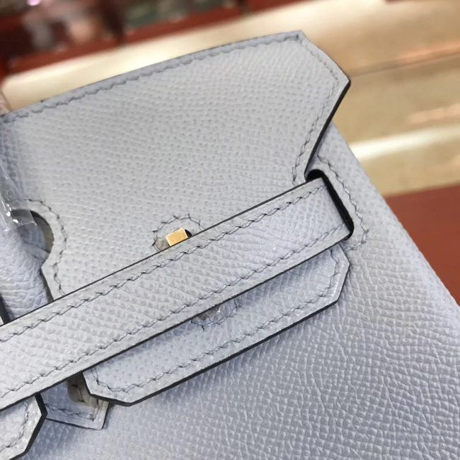 エルメス バーキン25 ブルーグラシエ ヴォーエプソン ゴールド金具