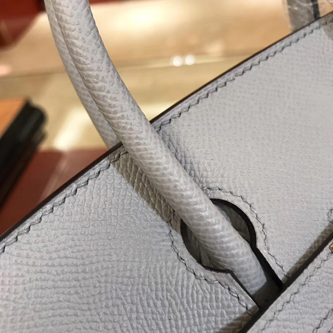 エルメス バーキン25 ブルーグラシエ ヴォーエプソン ゴールド金具