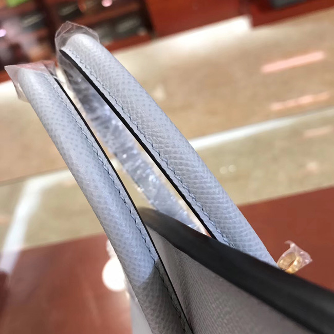 エルメス バーキン25 ブルーグラシエ ヴォーエプソン ゴールド金具