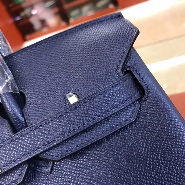 エルメス バーキン25 ブルーサフィール ヴォーエプソン ゴールド金具