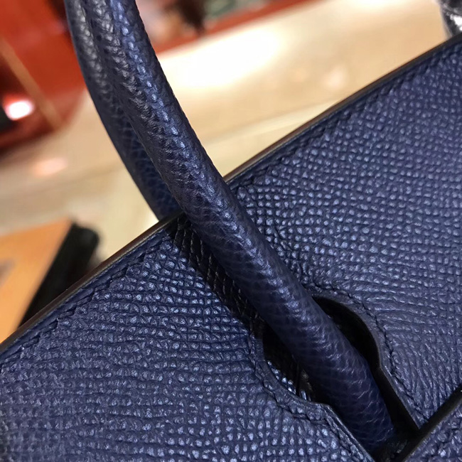 エルメス バーキン25 ブルーサフィール ヴォーエプソン ゴールド金具