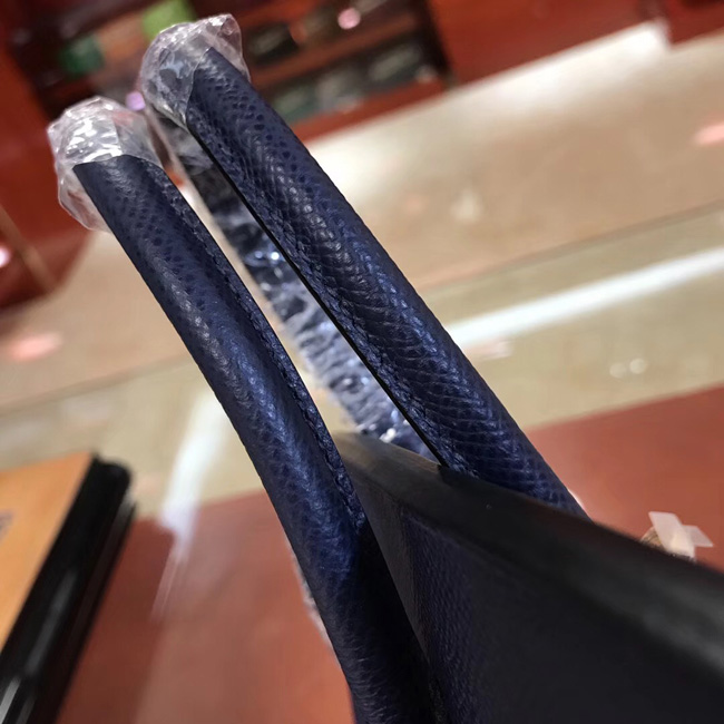 エルメス バーキン25 ブルーサフィール ヴォーエプソン ゴールド金具