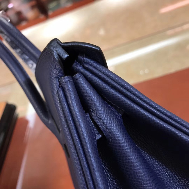 エルメス バーキン25 ブルーサフィール ヴォーエプソン ゴールド金具