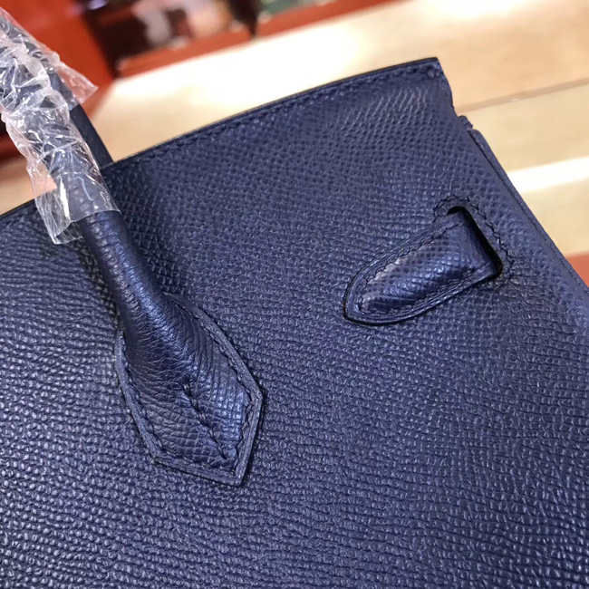 エルメス バーキン25 ブルーサフィール ヴォーエプソン ゴールド金具