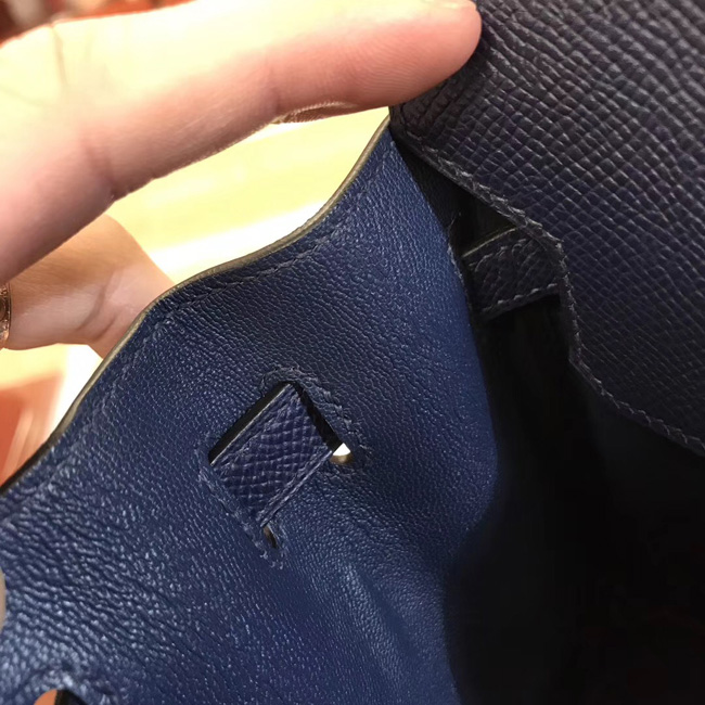 エルメス バーキン25 ブルーサフィール ヴォーエプソン ゴールド金具