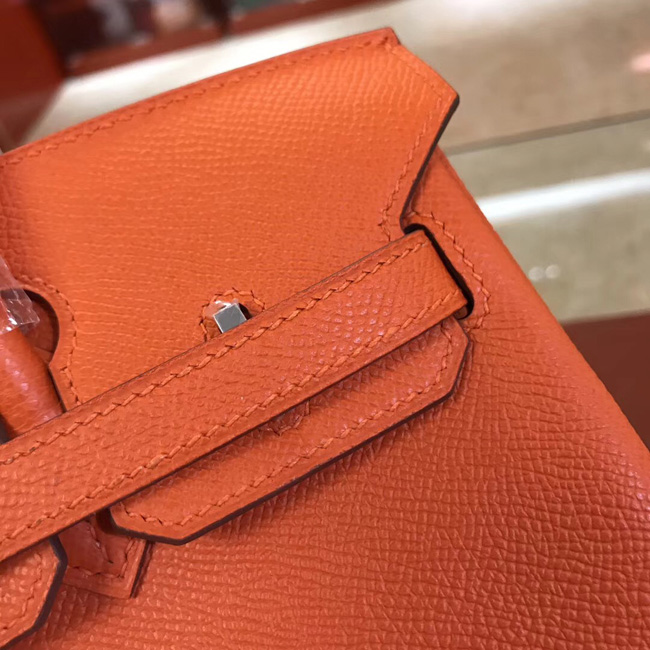 エルメス バーキン25 オレンジ ヴォーエプソン シルバー金具