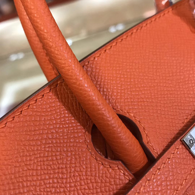 エルメス バーキン25 オレンジ ヴォーエプソン シルバー金具