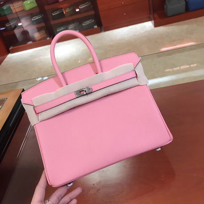 エルメス バーキン25 ピンク ヴォーエプソン シルバー金具