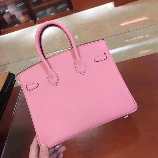 エルメス バーキン25 ピンク ヴォーエプソン シルバー金具