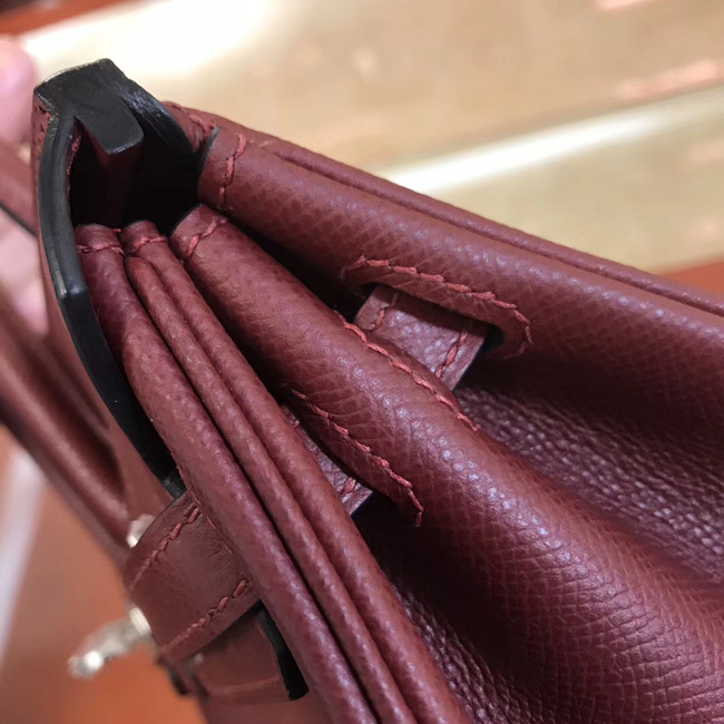 エルメス バーキン25 ルージュアッシュ ヴォーエプソン シルバー金具