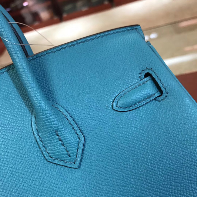 エルメス バーキン25 ターコイズ ヴォーエプソン シルバー金具