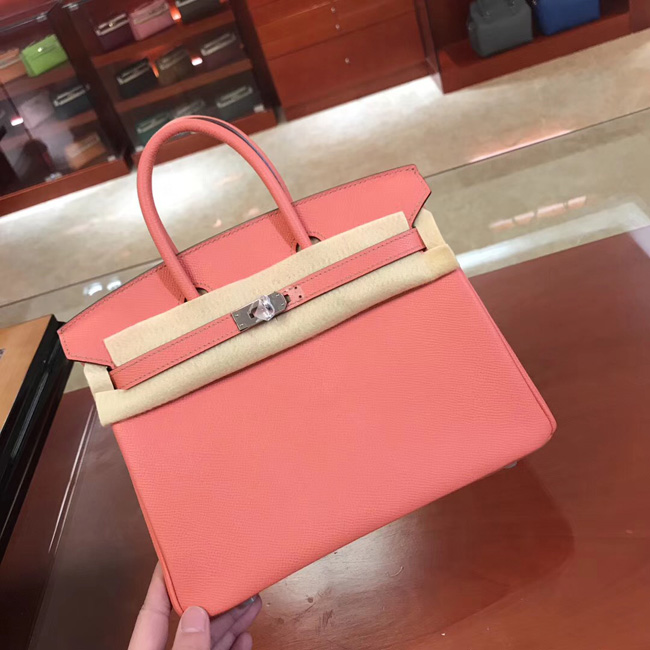 エルメス バーキン25 フラミンゴ ヴォーエプソン シルバー金具