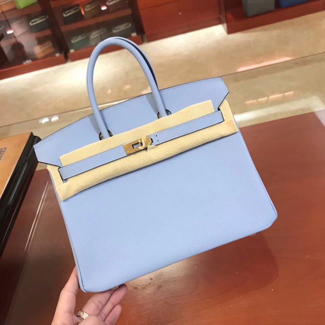エルメス バーキン25 ブルーラン ヴォーエプソン ゴールド金具