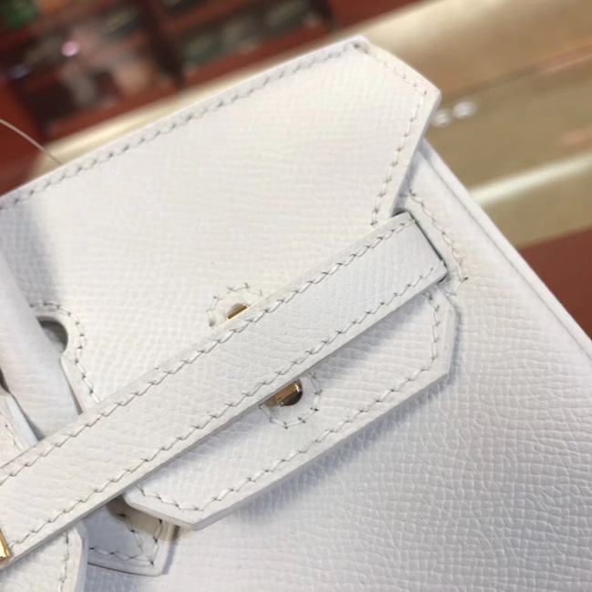 エルメス バーキン25 ホワイト ヴォーエプソン ゴールド金具