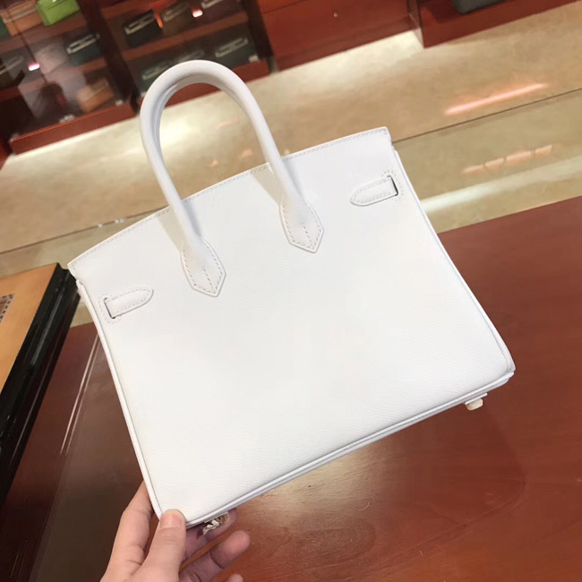 エルメス バーキン25 ホワイト ヴォーエプソン ゴールド金具